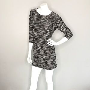 Alya Knit Sweater Dress Black/White Size Small
